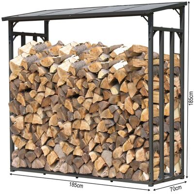 Quick-star - Metall Kaminholzregal Anthrazit Xxl 185 X 70 X 185 Cm Garten Kaminholzunterstand 2,3 M³ Kaminholzlager Stapelhilfe Aussen Quick-star - Metall Kaminholzregal Anthrazit Xxl 185 X 70 X 185 Cm Garten Kaminholzunterstand 2,3 M³ Kaminholzlager Stapelhilfe Aussen