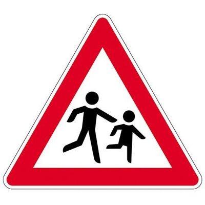 Señal de tráfico VKZ.136-10 Triángulo 900mm Niños - Señal de tráfico Señal de tráfico VKZ.136-10 Triángulo 900mm Niños - Señal de tráfico