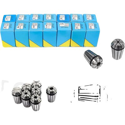 OEM Juego De Mandriles Con Resorte, Compatibles Con Máquinas Cnc, Tolerancia De Precisión, Juego De 14 Piezas Er20. OEM Juego De Mandriles Con Resorte, Compatibles Con Máquinas Cnc, Tolerancia De Precisión, Juego De 14 Piezas Er20.