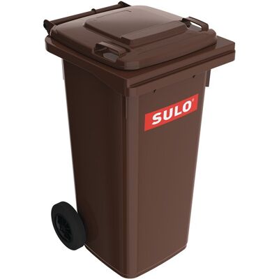 SULO Cubo de basura grande 120l HDPE marrón - Contenedor de basura SULO Cubo de basura grande 120l HDPE marrón - Contenedor de basura