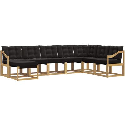 Conjunto De Sofás De Exterior 8 Uds. Blanco Y Negro Vidaxl Conjunto De Sofás De Exterior 8 Uds. Blanco Y Negro Vidaxl