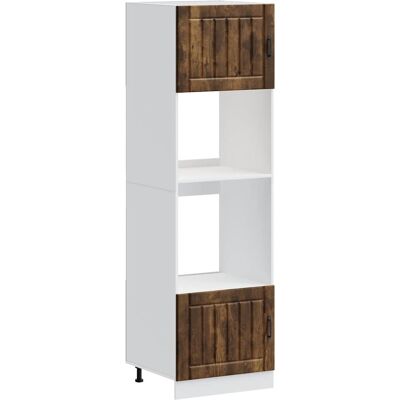 HELLOSHOP26 Lote De 2 Armarios Para Horno Clásicos Con Patas Regulables 60 X 57 X 207 Cm Madera Contrachapada Roble Ahumado 020055711 HELLOSHOP26 Lote De 2 Armarios Para Horno Clásicos Con Patas Regulables 60 X 57 X 207 Cm Madera Contrachapada Roble Ahumado 020055711