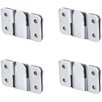 SANS MARQUE Soporte Fijo Empotrado De Acero Inoxidable, Montaje Seguro En Pared Para Cabeceros Y Espejos, Juego De 4 SANS MARQUE Soporte Fijo Empotrado De Acero Inoxidable, Montaje Seguro En Pared Para Cabeceros Y Espejos, Juego De 4