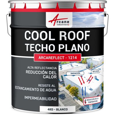 ARCANE INDUSTRIES Pintura Para Tejado Plano, Resistente Al Estancamiento De Agua - Arcareflect - 1214 ARCANE INDUSTRIES Pintura Para Tejado Plano, Resistente Al Estancamiento De Agua - Arcareflect - 1214