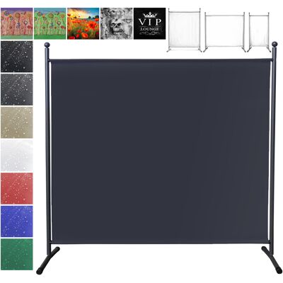 QUICK-STAR - Paravent 180 x 78 cm tela - Negro - Tela de poliéster - Separador de ambientes QUICK-STAR - Paravent 180 x 78 cm tela - Negro - Tela de poliéster - Separador de ambientes