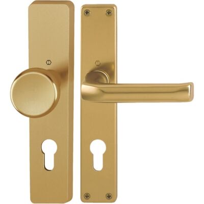 Conjunto de manijas de puerta de aluminio Hoppe London - Juego de cerradura interior Conjunto de manijas de puerta de aluminio Hoppe London - Juego de cerradura interior