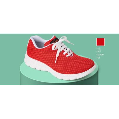 Zapatilla Sanitaria Tipo Blucher Con Corte De Rejilla Y Plantilla Acolchada Dian Calpe 35 Rojo Zapatilla Sanitaria Tipo Blucher Con Corte De Rejilla Y Plantilla Acolchada Dian Calpe 35 Rojo