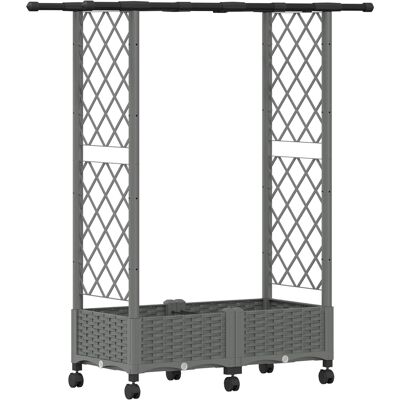 Cama Elevada Con Trellis Y Techo Gris Claro 122,5 X 40 X 127 Cm Vidaxl Cama Elevada Con Trellis Y Techo Gris Claro 122,5 X 40 X 127 Cm Vidaxl