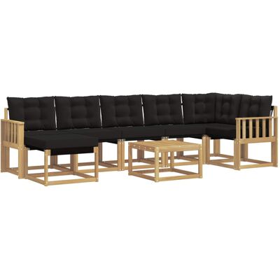 Conjunto De Sofás De Exterior 8 Uds. Blanco Y Negro Vidaxl Conjunto De Sofás De Exterior 8 Uds. Blanco Y Negro Vidaxl