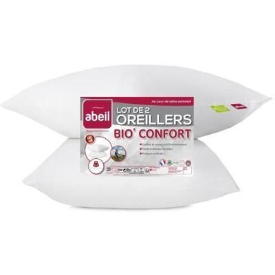 Set de 2 Almohadas Abeil Blanco 60x60cm - Suave, Lavable Set de 2 Almohadas Abeil Blanco 60x60cm - Suave, Lavable