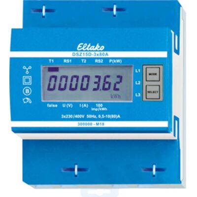 Medidor de corriente trifásico Eltako DSZ15DZ-3x80A - Preciso RS485 Bus Medidor de corriente trifásico Eltako DSZ15DZ-3x80A - Preciso RS485 Bus