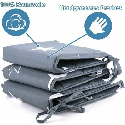 OEM Protector De Cuna Con Estampado Multicolor, Protección Para La Cabeza, Nido, Funda Para Cuna, Diseño De Oso En Una Escalera, 180x28 Cm OEM Protector De Cuna Con Estampado Multicolor, Protección Para La Cabeza, Nido, Funda Para Cuna, Diseño De Oso En Una Escalera, 180x28 Cm