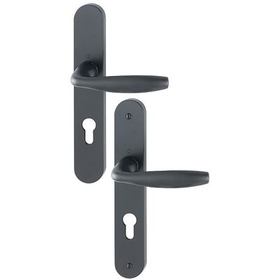 Hoppe - Par De Muletas En Placa Grande New York 1810/300m Negro Mate 58-67 Mm - Clave I - 10782763 Hoppe - Par De Muletas En Placa Grande New York 1810/300m Negro Mate 58-67 Mm - Clave I - 10782763