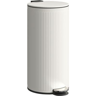 JHY DESIGN Cubo De Basura De Cocina De 30 Litros Con Pedal, Tapa Blanda, Cubo Extraíble, Color Crema, Ideal Para Cualquier Espacio. JHY DESIGN Cubo De Basura De Cocina De 30 Litros Con Pedal, Tapa Blanda, Cubo Extraíble, Color Crema, Ideal Para Cualquier Espacio.