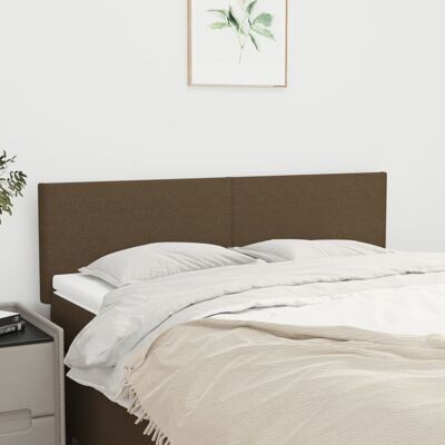 vidaXL Cabecero - 2 pzs Marrón Oscuro - Ajustable en altura - Accesorio para cama vidaXL Cabecero - 2 pzs Marrón Oscuro - Ajustable en altura - Accesorio para cama