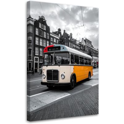 FEEBY Cuadro En Lienzo, Autobús Retro Aparcado En Una Calle De La Habana Cuba, 70x100 FEEBY Cuadro En Lienzo, Autobús Retro Aparcado En Una Calle De La Habana Cuba, 70x100