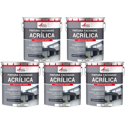 ARCANE INDUSTRIES Pintura Acrílica Para Exteriores, Impermeable Y Duradera Para Fachadas Exteriores - Arcafaçade Renov ARCANE INDUSTRIES Pintura Acrílica Para Exteriores, Impermeable Y Duradera Para Fachadas Exteriores - Arcafaçade Renov
