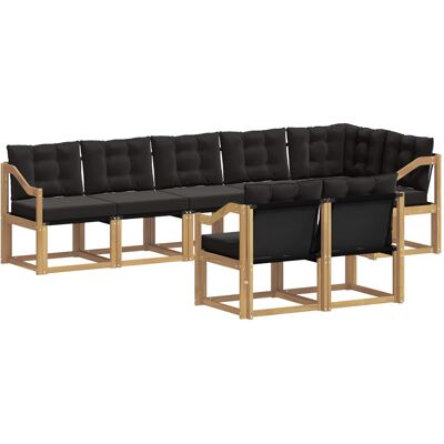 Conjunto De Sofás De Exterior 8 Uds. Blanco Y Negro Vidaxl Conjunto De Sofás De Exterior 8 Uds. Blanco Y Negro Vidaxl
