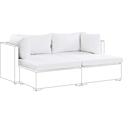 BELIANI Conjunto De Fundas De Poliéster Blanco Crema Asiento Respaldo Resistente Uv Noto BELIANI Conjunto De Fundas De Poliéster Blanco Crema Asiento Respaldo Resistente Uv Noto