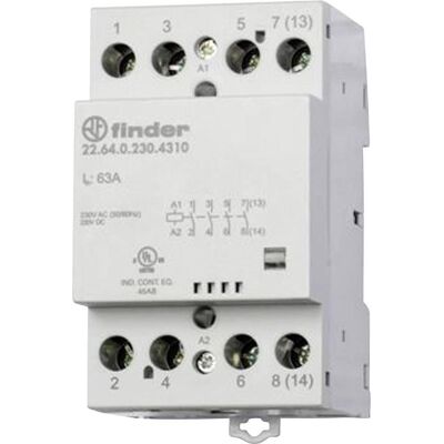 Finder Serie 22 Relé contactor IP20 63A - Contactores Finder Serie 22 Relé contactor IP20 63A - Contactores