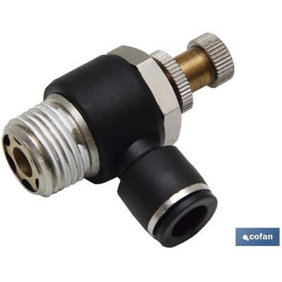 Regulador De Caudal Cónico Unidireccional Para Cilindro Cofan 1/8 6 Regulador De Caudal Cónico Unidireccional Para Cilindro Cofan 1/8 6