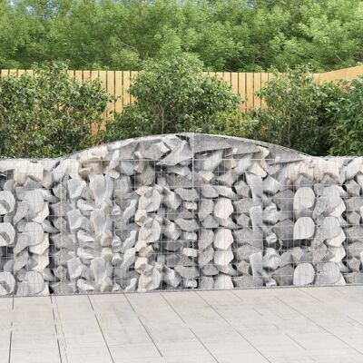 vidaXL Cesta de gaviones arqueada - Muro decorativo de jardín vidaXL Cesta de gaviones arqueada - Muro decorativo de jardín