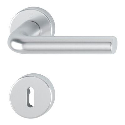 Juego de Manijas de Puerta de Aluminio Hoppe Bonn - 37-42mm - Rosetas con Llave Juego de Manijas de Puerta de Aluminio Hoppe Bonn - 37-42mm - Rosetas con Llave