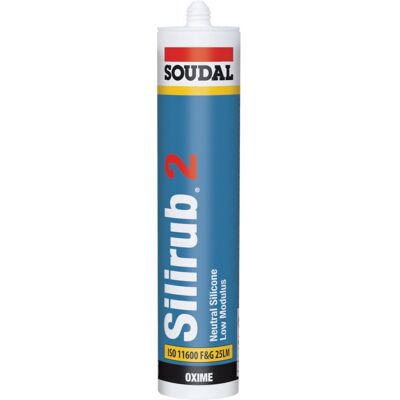 Soudal Silirub 2 - Sellador de silicona neutro - 310ml Soudal Silirub 2 - Sellador de silicona neutro - 310ml