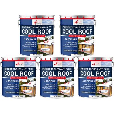 ARCANE INDUSTRIES Cool Roof - Pintura Anticalorica Para Tejados Reflectante Blanca - Arcareflect - 1198 ARCANE INDUSTRIES Cool Roof - Pintura Anticalorica Para Tejados Reflectante Blanca - Arcareflect - 1198