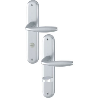 HOPPE Juego de escudo largo NY 1810/273P aluminio F1 - Juego de manillas interiores HOPPE Juego de escudo largo NY 1810/273P aluminio F1 - Juego de manillas interiores