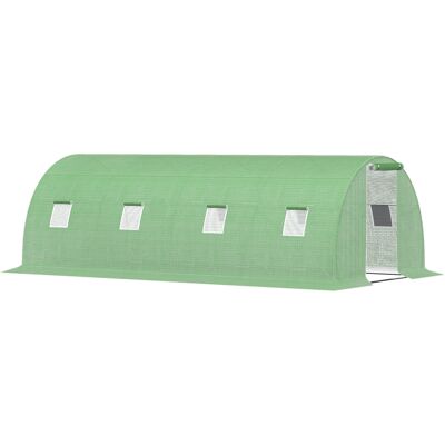 JHY DESIGN Invernadero Tipo Túnel A Nivel Del Suelo, 6 X 3 M, Con 8 Ventanas, Protección Contra Heladas, Estructura De Acero Tubular, Verde Oscuro. JHY DESIGN Invernadero Tipo Túnel A Nivel Del Suelo, 6 X 3 M, Con 8 Ventanas, Protección Contra Heladas, Estructura De Acero Tubular, Verde Oscuro.