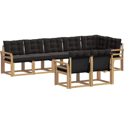 Conjunto De Sofás De Exterior 8 Uds. Blanco Y Negro Vidaxl Conjunto De Sofás De Exterior 8 Uds. Blanco Y Negro Vidaxl