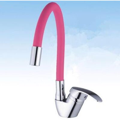 Trade Shop - Rubinetto Miscelatore Girevole Per Lavandino Lavello Cucina Colore Canna Fucsia - Trade Shop - Rubinetto Miscelatore Girevole Per Lavandino Lavello Cucina Colore Canna Fucsia -