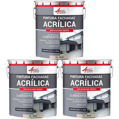 ARCANE INDUSTRIES Pintura Acrílica Para Exteriores, Impermeable Y Duradera Para Fachadas Exteriores - Arcafaçade Renov ARCANE INDUSTRIES Pintura Acrílica Para Exteriores, Impermeable Y Duradera Para Fachadas Exteriores - Arcafaçade Renov