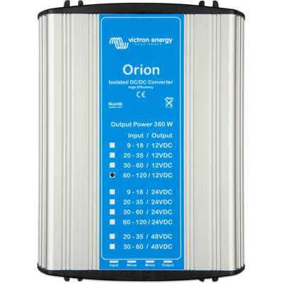 Convertidor DC-DC Aislado Victron Energy Orion 110/24-15A - 12.5V a 24V, 15A, 360W Convertidor DC-DC Aislado Victron Energy Orion 110/24-15A - 12.5V a 24V, 15A, 360W