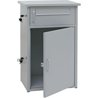 DÉCOSHOP26 Buzón Para Paquetes/buzón Con Compartimento Para Paquetes/estación De Recepción Con 2 Compartimentos 78 X 49 X 38 Cm Acero Gris Claro 040009377 DÉCOSHOP26 Buzón Para Paquetes/buzón Con Compartimento Para Paquetes/estación De Recepción Con 2 Compartimentos 78 X 49 X 38 Cm Acero Gris Claro 040009377