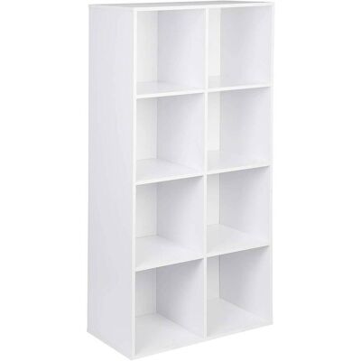 Helloshop26 - Librería Con 8 Estantes En Blanco 190000208 Helloshop26 - Librería Con 8 Estantes En Blanco 190000208