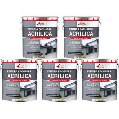ARCANE INDUSTRIES Pintura Acrílica Para Exteriores, Impermeable Y Duradera Para Fachadas Exteriores - Arcafaçade Renov ARCANE INDUSTRIES Pintura Acrílica Para Exteriores, Impermeable Y Duradera Para Fachadas Exteriores - Arcafaçade Renov