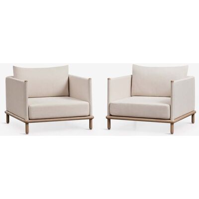 Pack De 2 Sillones De Jardín En Madera De Acacia Olivia Sklum Pack De 2 Sillones De Jardín En Madera De Acacia Olivia Sklum