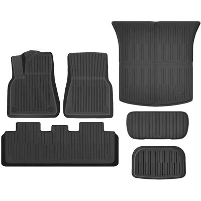 OEM Alfombrillas Para Coche, Compatibles Con Tesla Model Y 2025, Impermeables Y Resistentes A La Suciedad, 6 Unidades. OEM Alfombrillas Para Coche, Compatibles Con Tesla Model Y 2025, Impermeables Y Resistentes A La Suciedad, 6 Unidades.