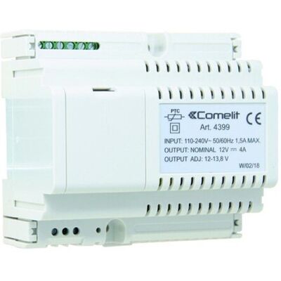Comelit 4399 Fuente de alimentación - 12VDC 4A - DIN Comelit 4399 Fuente de alimentación - 12VDC 4A - DIN