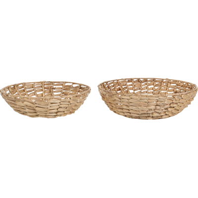 Conjunto de 2 cuencos decorativos Beliani - Jacinto de agua - Accesorio moderno Conjunto de 2 cuencos decorativos Beliani - Jacinto de agua - Accesorio moderno