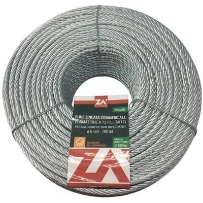 CAPALDO 100 X Fune Acciaio Commerciale 72f D 10 Mm CAPALDO 100 X Fune Acciaio Commerciale 72f D 10 Mm