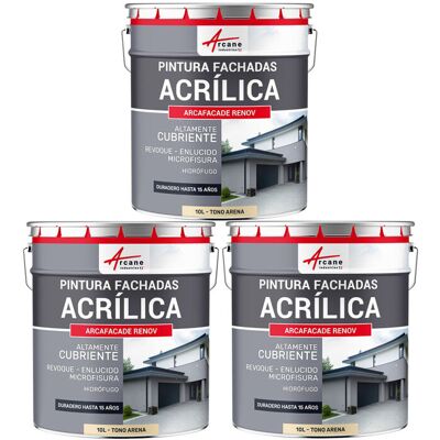 ARCANE INDUSTRIES Pintura Acrílica Para Exteriores, Impermeable Y Duradera Para Fachadas Exteriores - Arcafaçade Renov ARCANE INDUSTRIES Pintura Acrílica Para Exteriores, Impermeable Y Duradera Para Fachadas Exteriores - Arcafaçade Renov