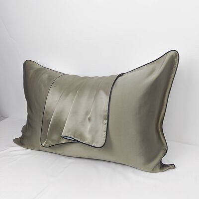 Minkurow Funda De Almohada - 100% Seda De Morera Natural - Para Cabello Y Piel - 19 Mm Seda Por Una Cara - 2 Unidades, Seda, Estándar 48x74cm Taupe Minkurow Funda De Almohada - 100% Seda De Morera Natural - Para Cabello Y Piel - 19 Mm Seda Por Una Cara - 2 Unidades, Seda, Estándar 48x74cm Taupe