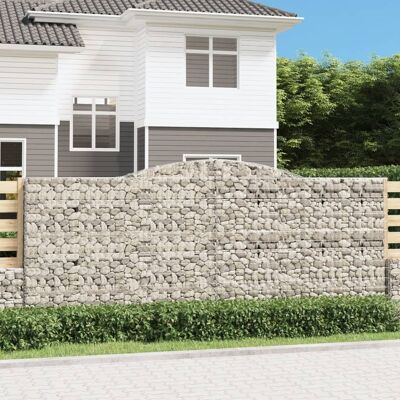 vidaXL Cestas de gaviones arqueadas - Muro decorativo de jardín 9 uds vidaXL Cestas de gaviones arqueadas - Muro decorativo de jardín 9 uds