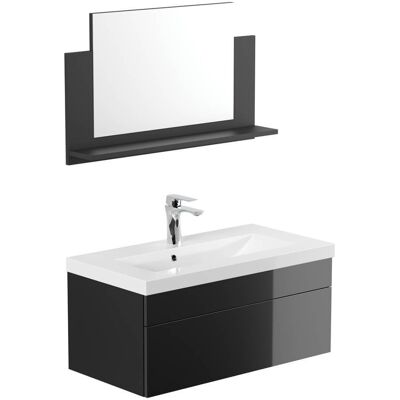 Home Deluxe WANGEROOGE BIG - Juego de muebles de baño negro Home Deluxe WANGEROOGE BIG - Juego de muebles de baño negro