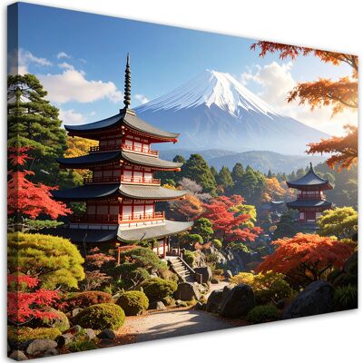 FEEBY Cuadro En Lienzo Monte Fuji Paisaje Japonés Naturaleza 90x60 FEEBY Cuadro En Lienzo Monte Fuji Paisaje Japonés Naturaleza 90x60