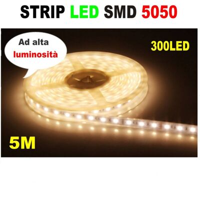 Resistente Al Agua Led De La Raya - 5 Metros - Smd5050 Bianco Caldo - 300 L - - Trade Shop Resistente Al Agua Led De La Raya - 5 Metros - Smd5050 Bianco Caldo - 300 L - - Trade Shop