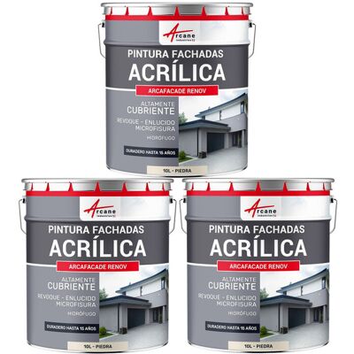 ARCANE INDUSTRIES Pintura Acrílica Para Exteriores, Impermeable Y Duradera Para Fachadas Exteriores - Arcafaçade Renov ARCANE INDUSTRIES Pintura Acrílica Para Exteriores, Impermeable Y Duradera Para Fachadas Exteriores - Arcafaçade Renov